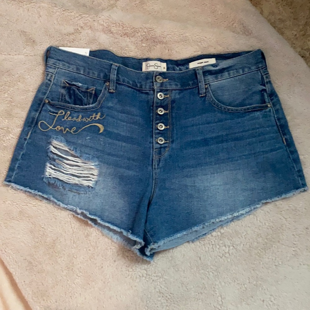 Jessica Simpson Denim Ranger Shorts with tags - Picture 2 of 9